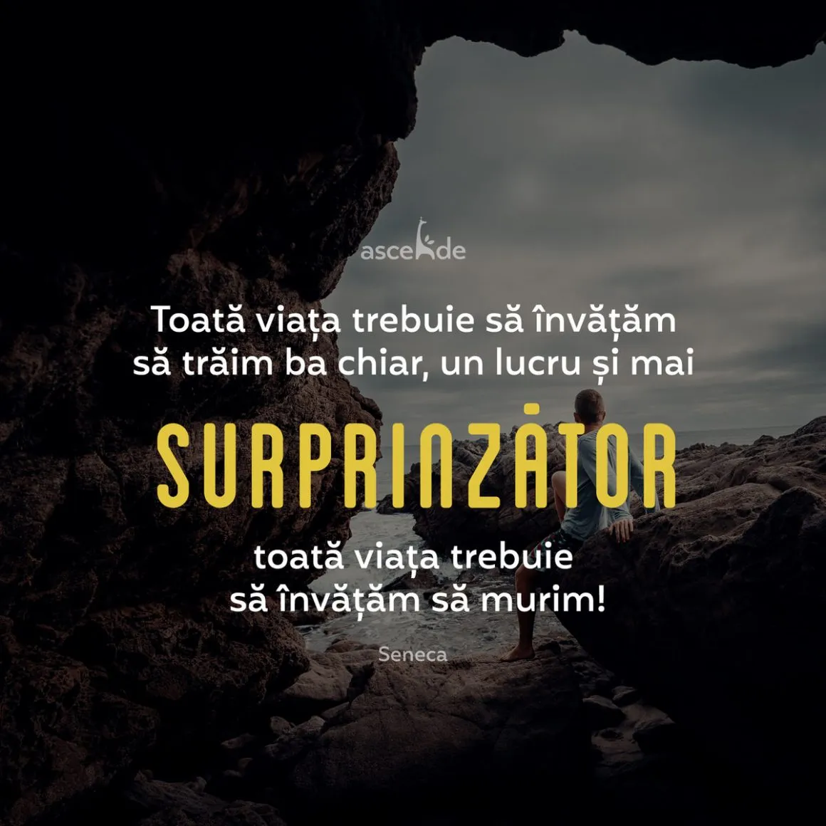"Toată viața trebuie să învățăm să trăim ba chiar, Un lucru și mai surprinzător, toată viața trebuie să învățăm să murim!" (Seneca).