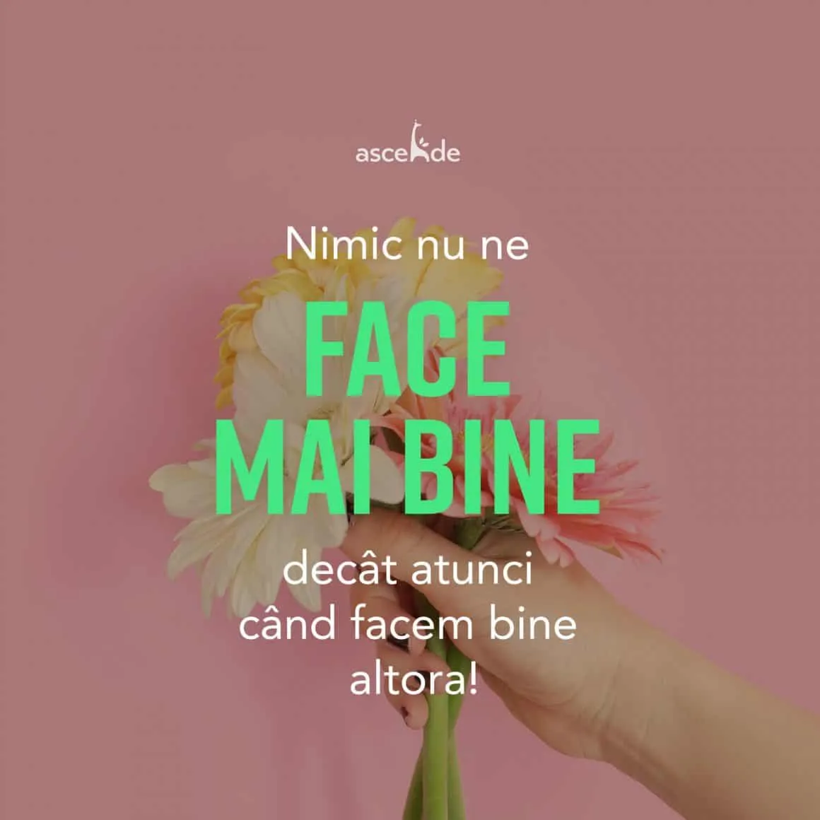 Nimic nu ne face mai bine decât atunci când facem bine altora!