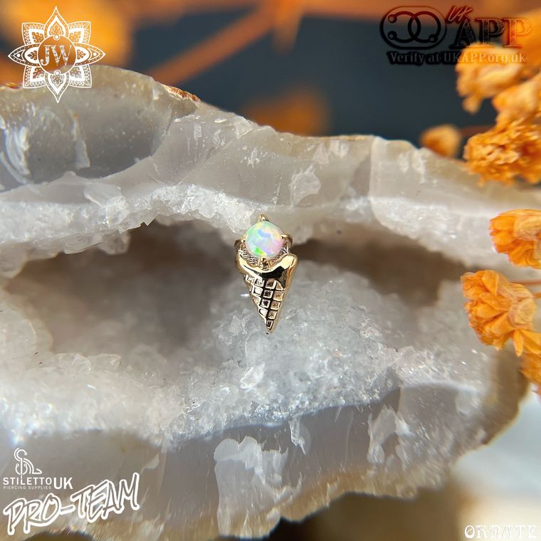 Sacred Symbols - Opal Ice Cream 14k Yellow Gold