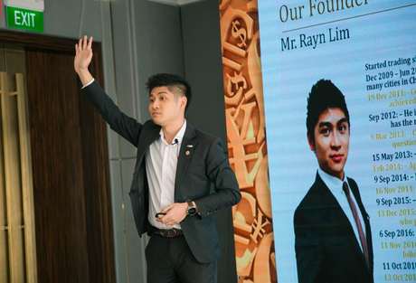 Rayn Lim presenting