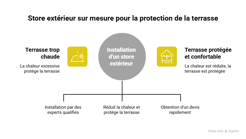 Store extérieur installé sur une maison vosgienne, créant une zone d’ombre et réduisant la chaleur intérieure.