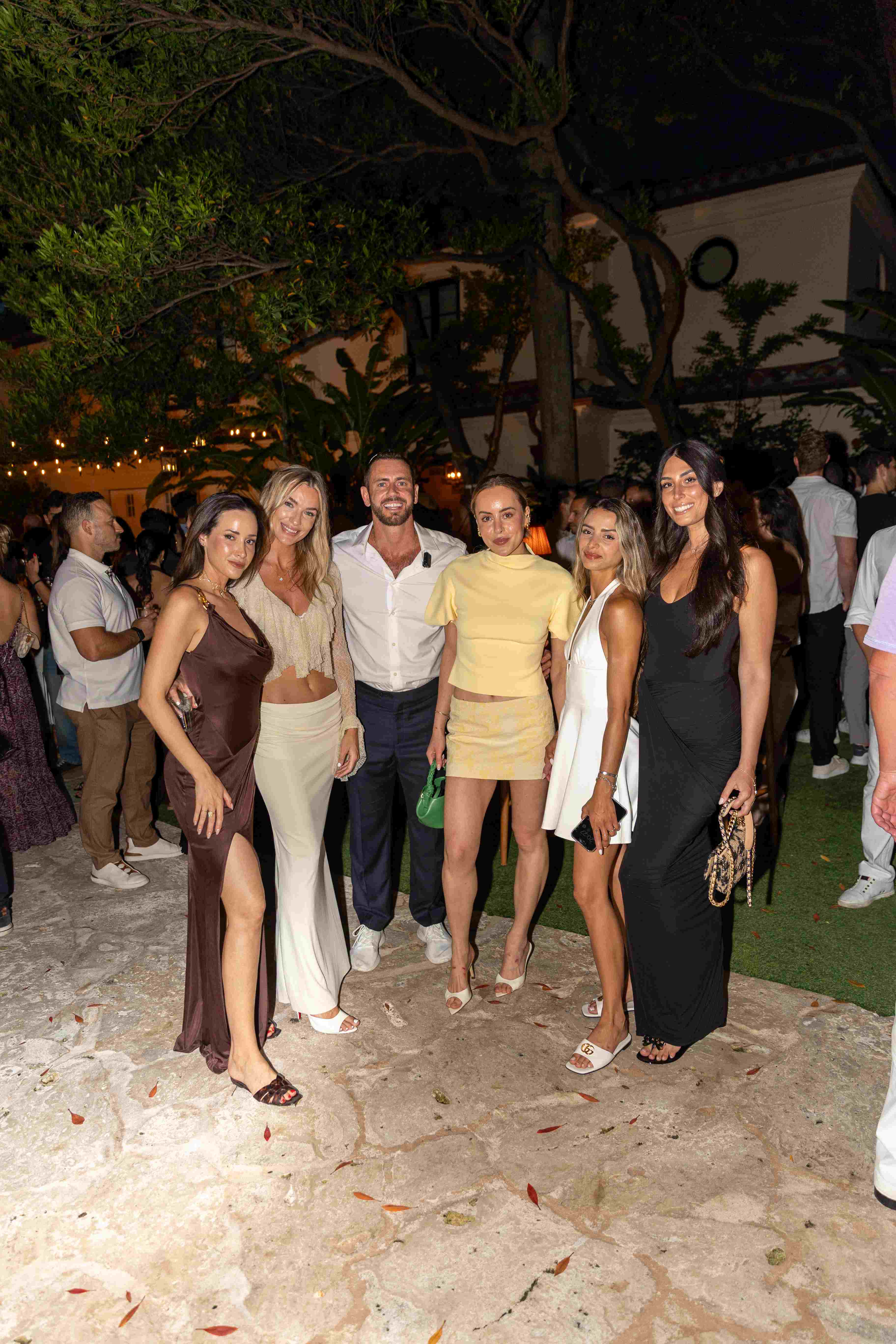 The community in the courtyard