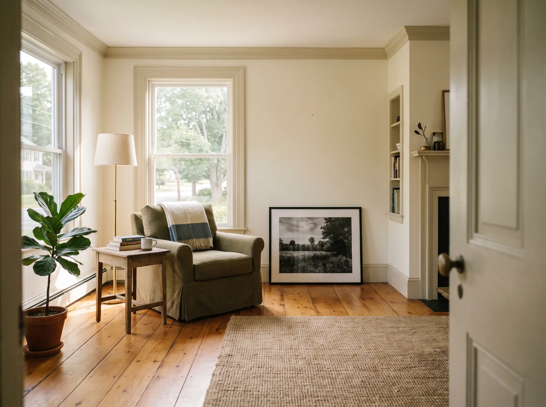 Family moving into a new, larger home
