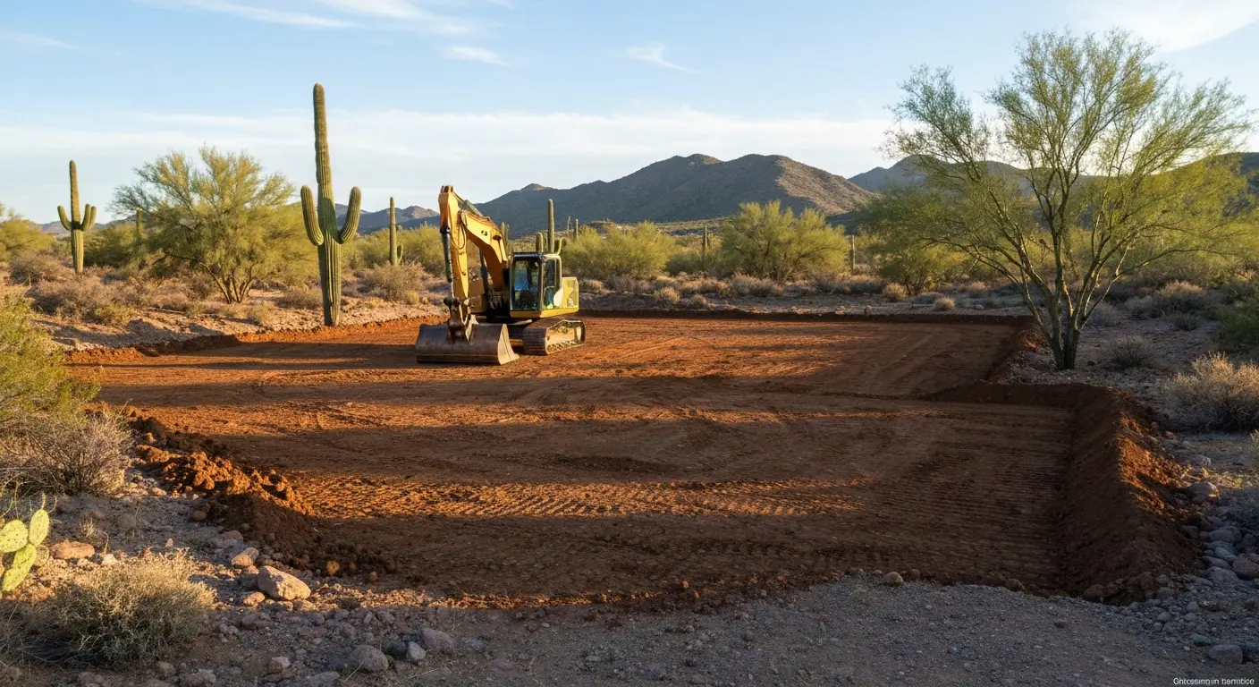 Lot clearing and excavation
