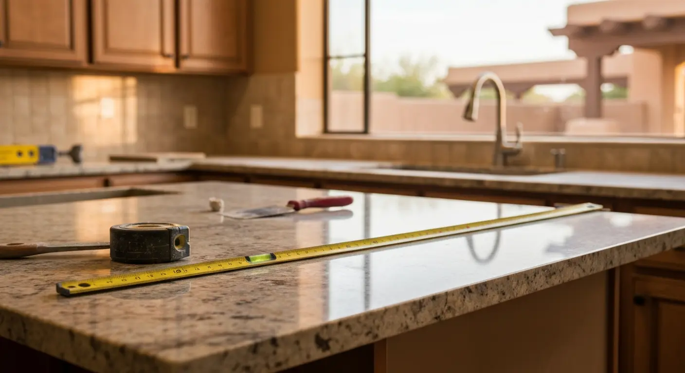 Kitchen countertop installation project