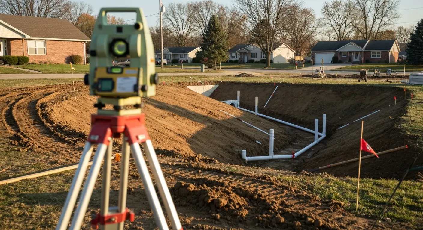 Grading and drainage preparation