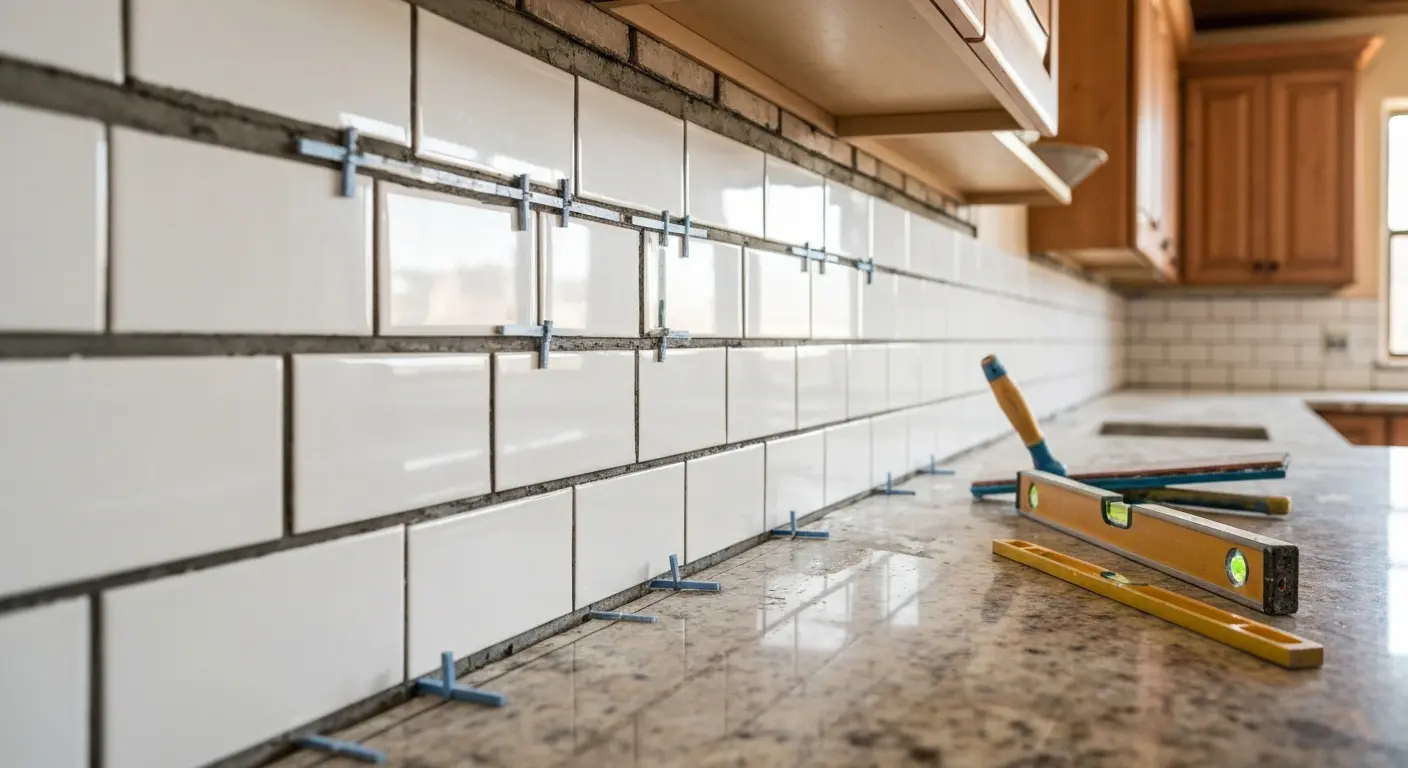 Kitchen backsplash installation