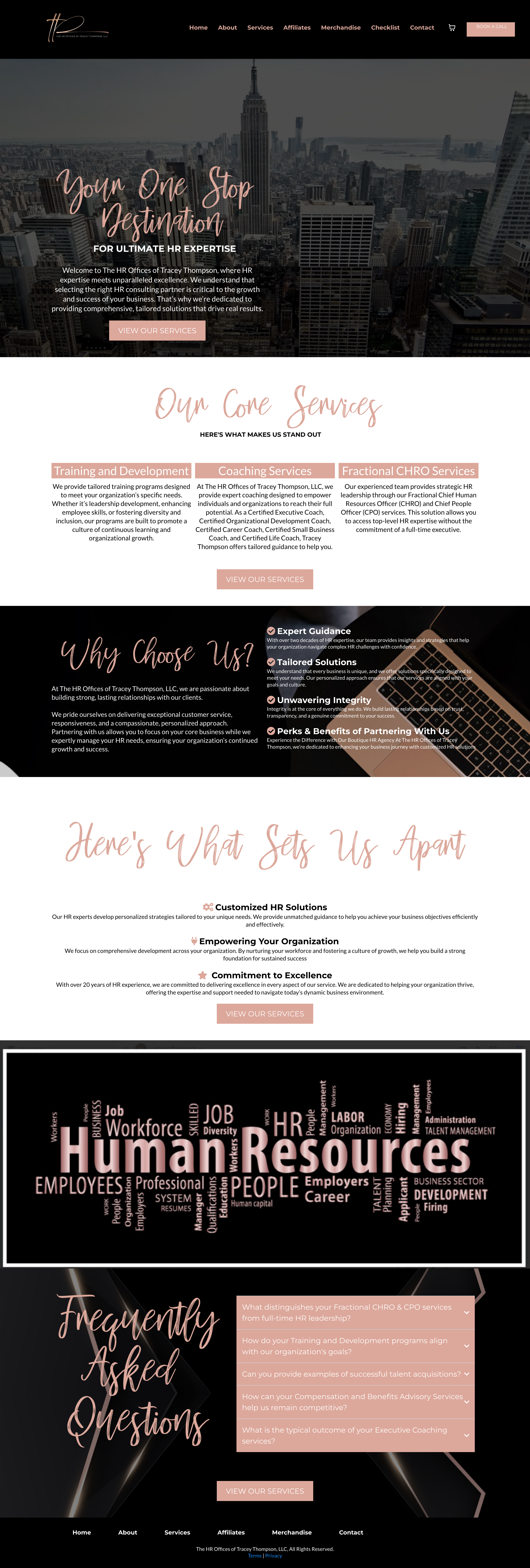 The HR Offices of Tracey Thompson website screenshot
