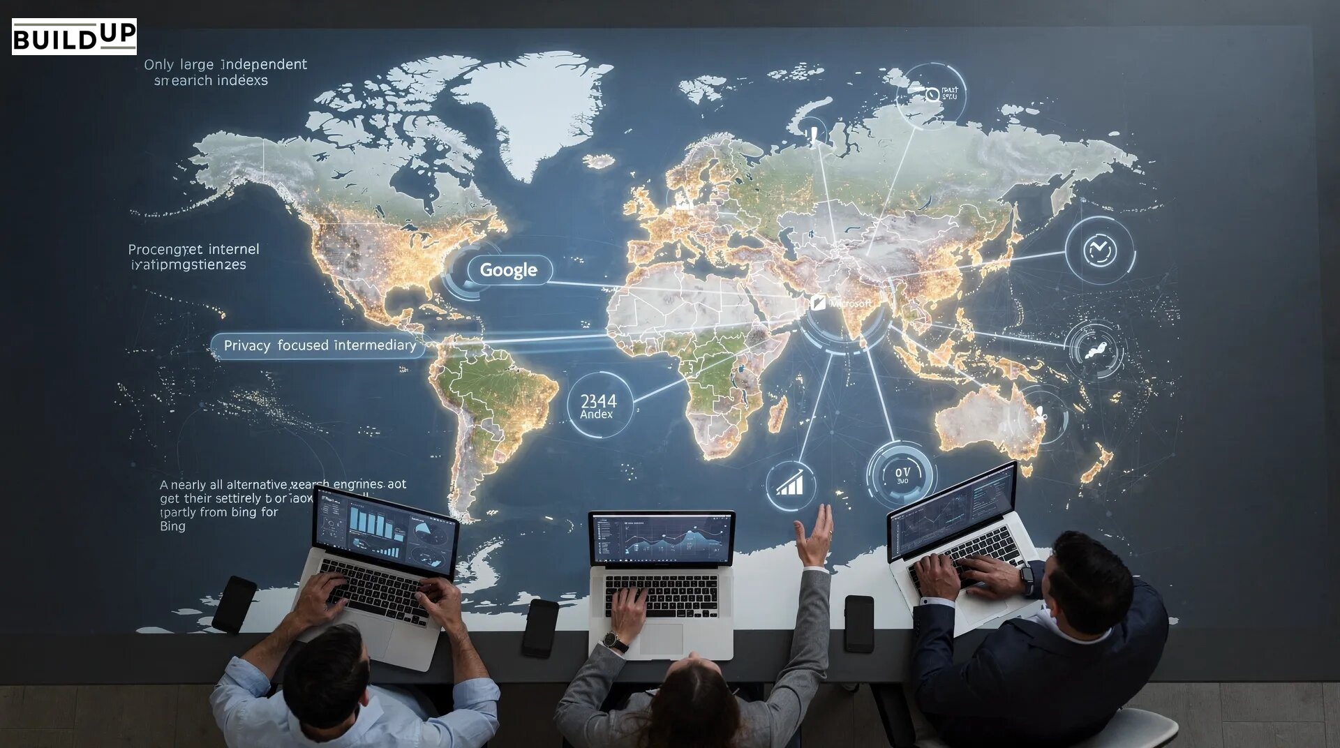 Professional working on search engines aside Google from across different countries