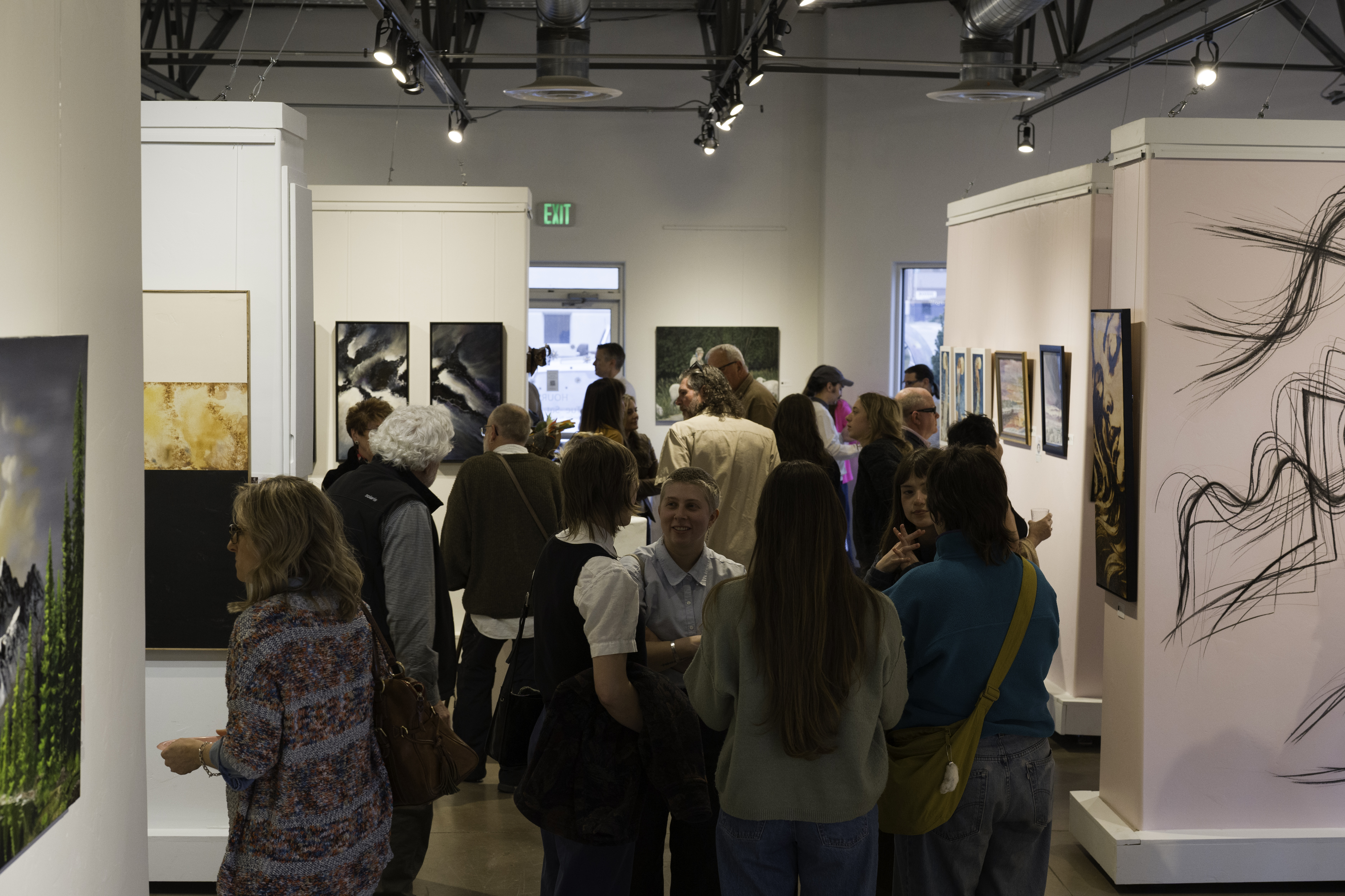 create gallery and frames in garden city idaho during the bold women soft walls exhibition artist reception