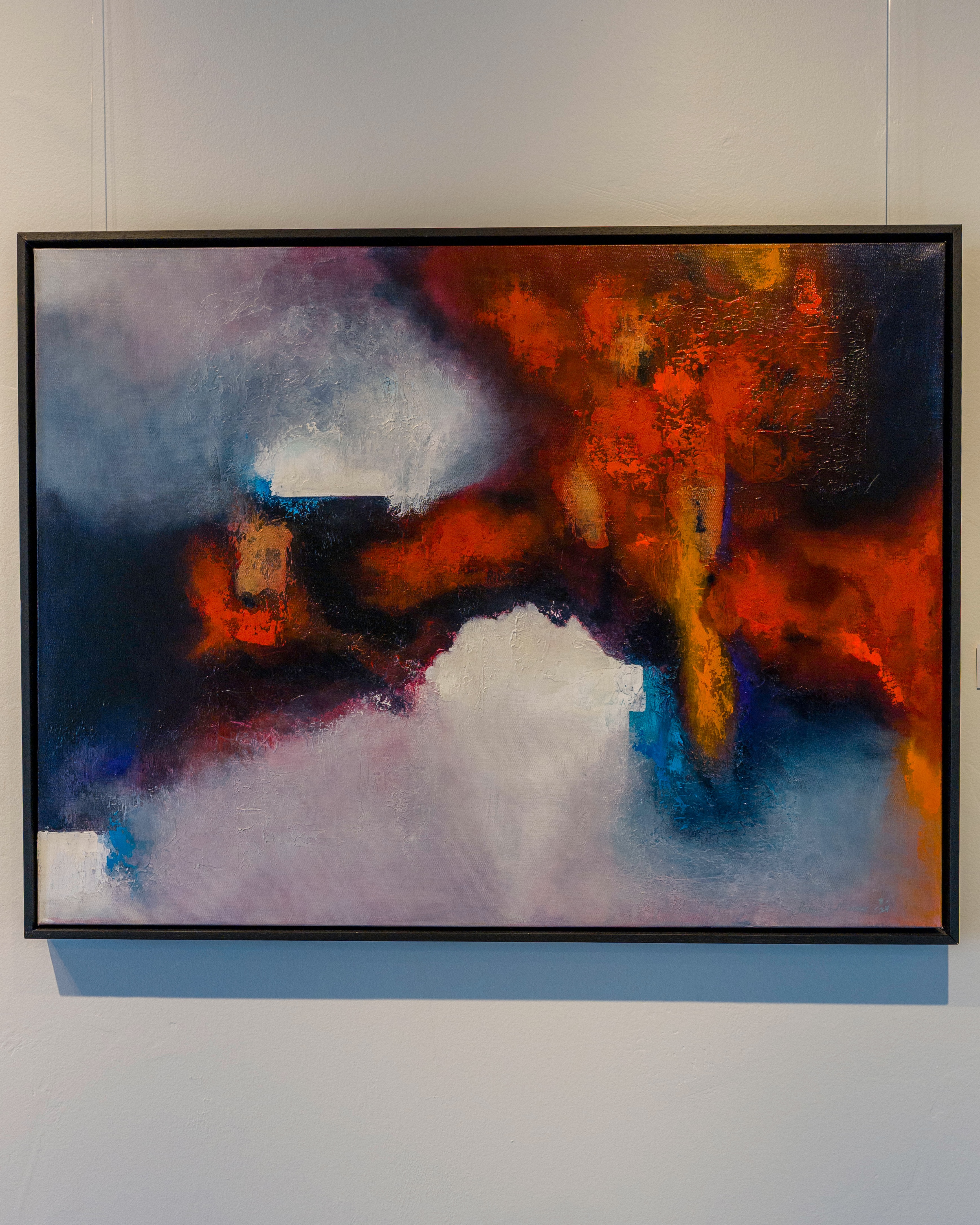 palette knife texture painting by Javier Moreno at Create Gallery and Frames Boise area art gallery