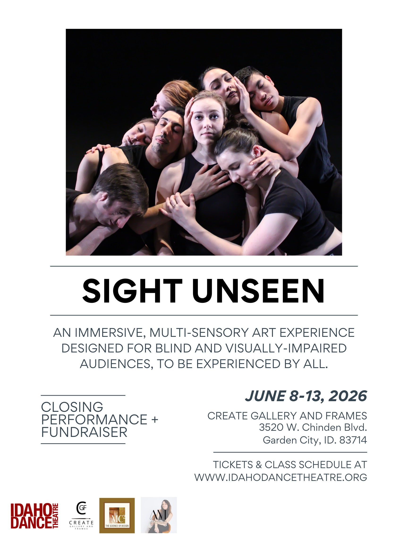 sight unseen flyer for create gallery and frames