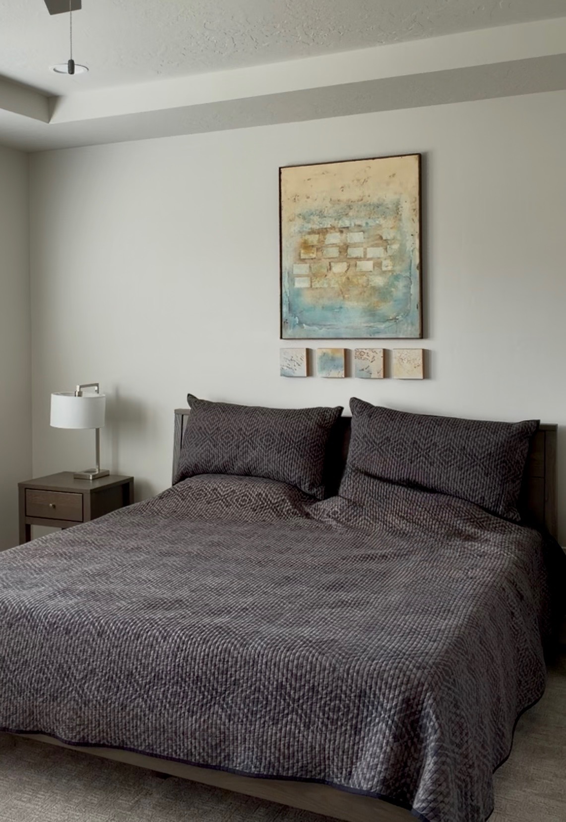  original artwork displayed in curated interior space in a collectors home near Boise Idaho