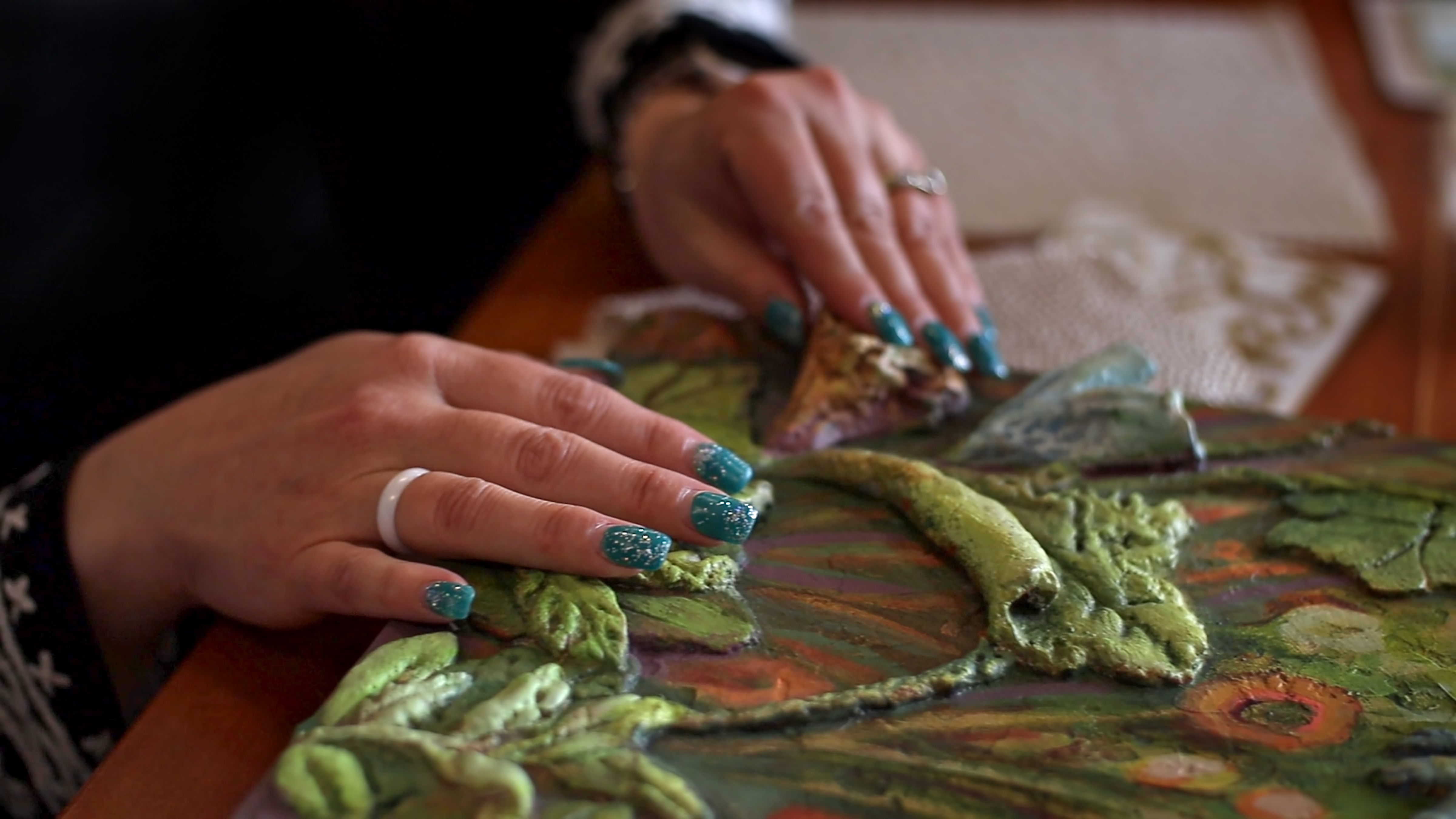 Visitors gathered and participating in an inclusive arts experience.