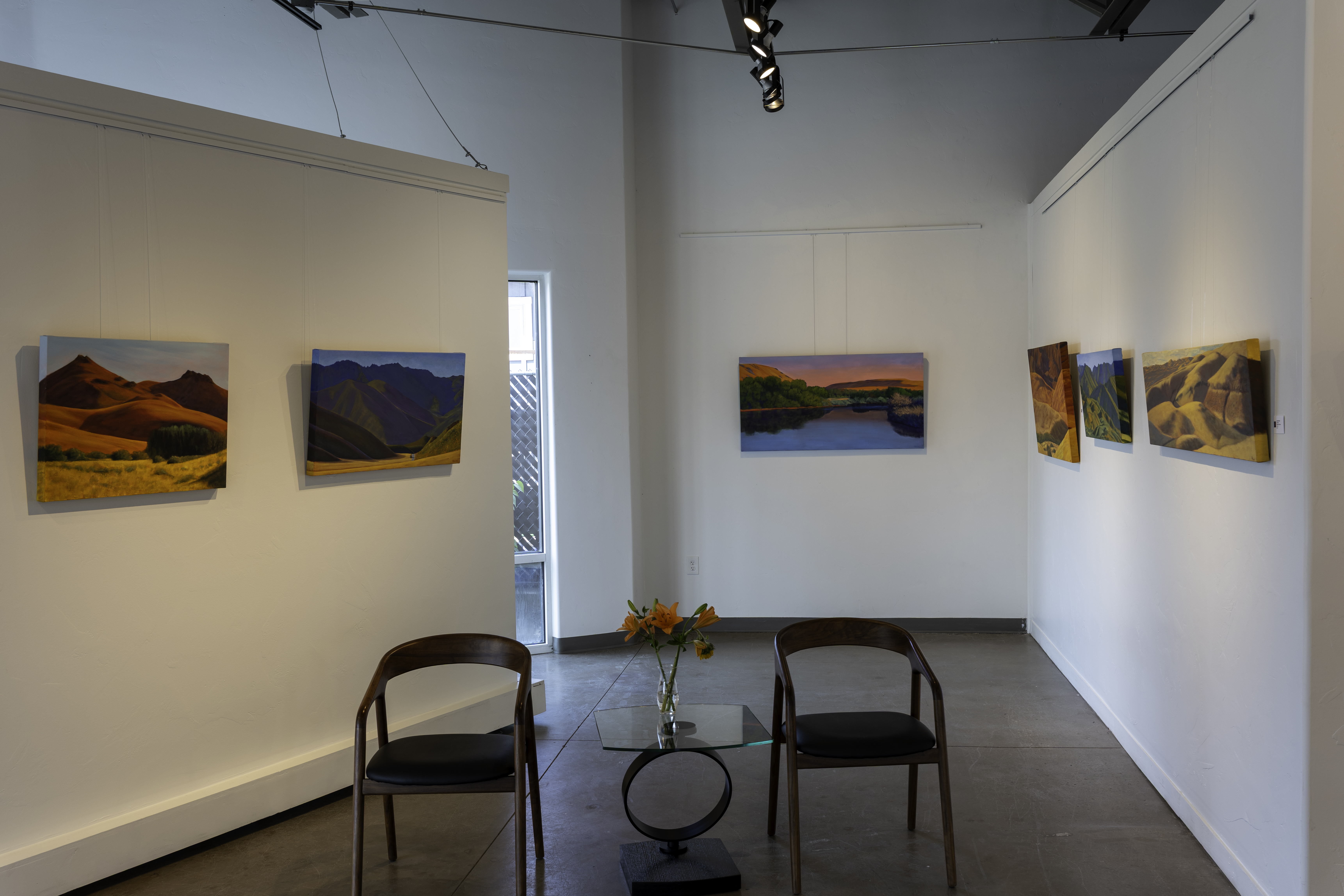 A collection of original landscape paintings by Carl Rowe displayed together at Create Gallery & Frames in Garden City, Idaho. A collection of original landscape paintings by Carl Rowe displayed together at Create Gallery & Frames in Garden City, Idaho.