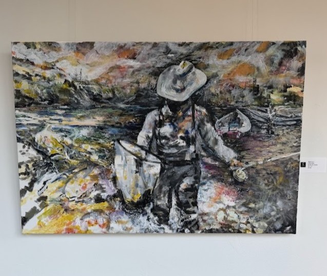 Wade for It original painting by artist Elliot Adler on display at Create Gallery and Frames in Garden City Idaho Wade for It original painting by artist Elliot Adler on display at Create Gallery and Frames in Garden City Idaho
