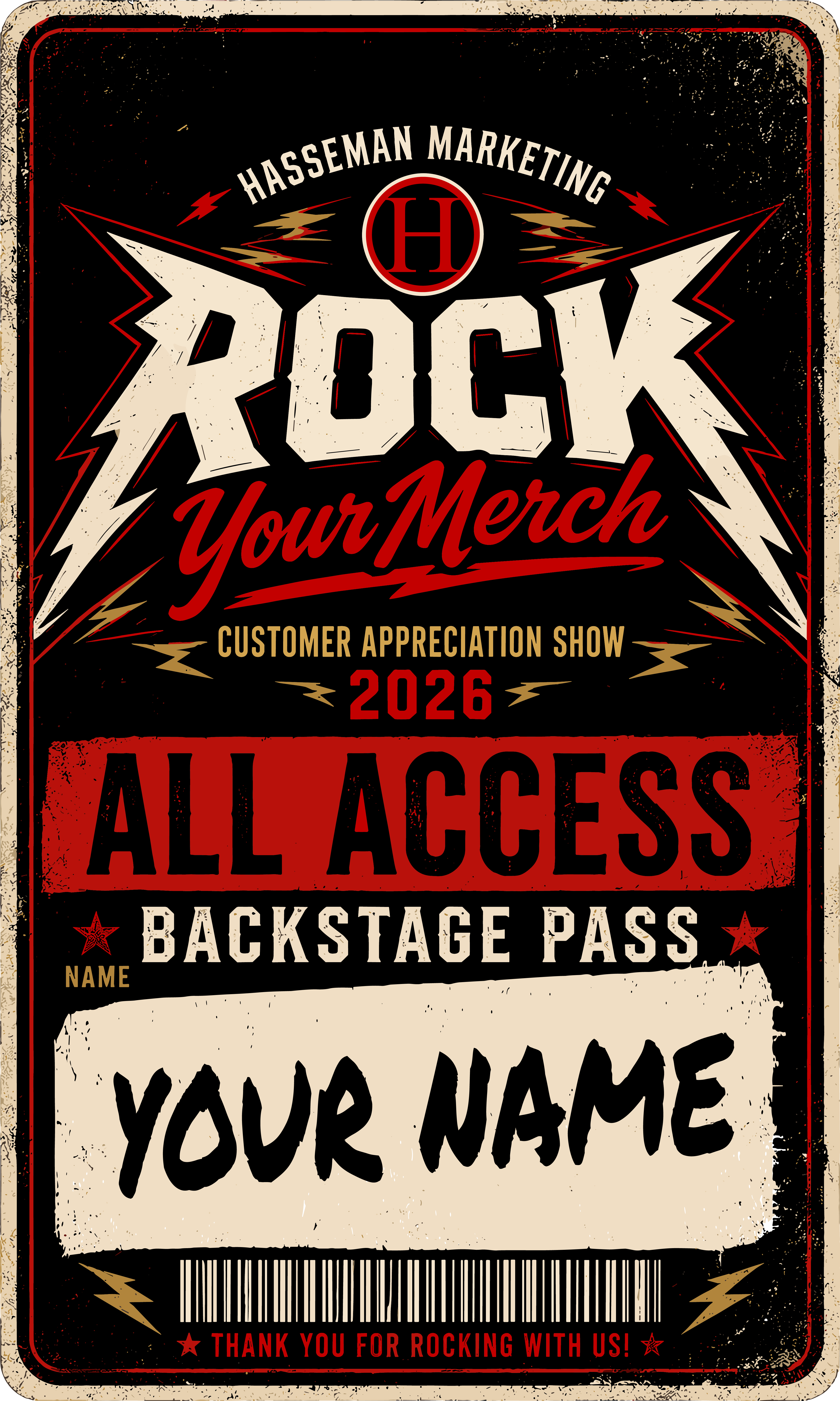 Rock Your Merch — All Access Backstage Pass