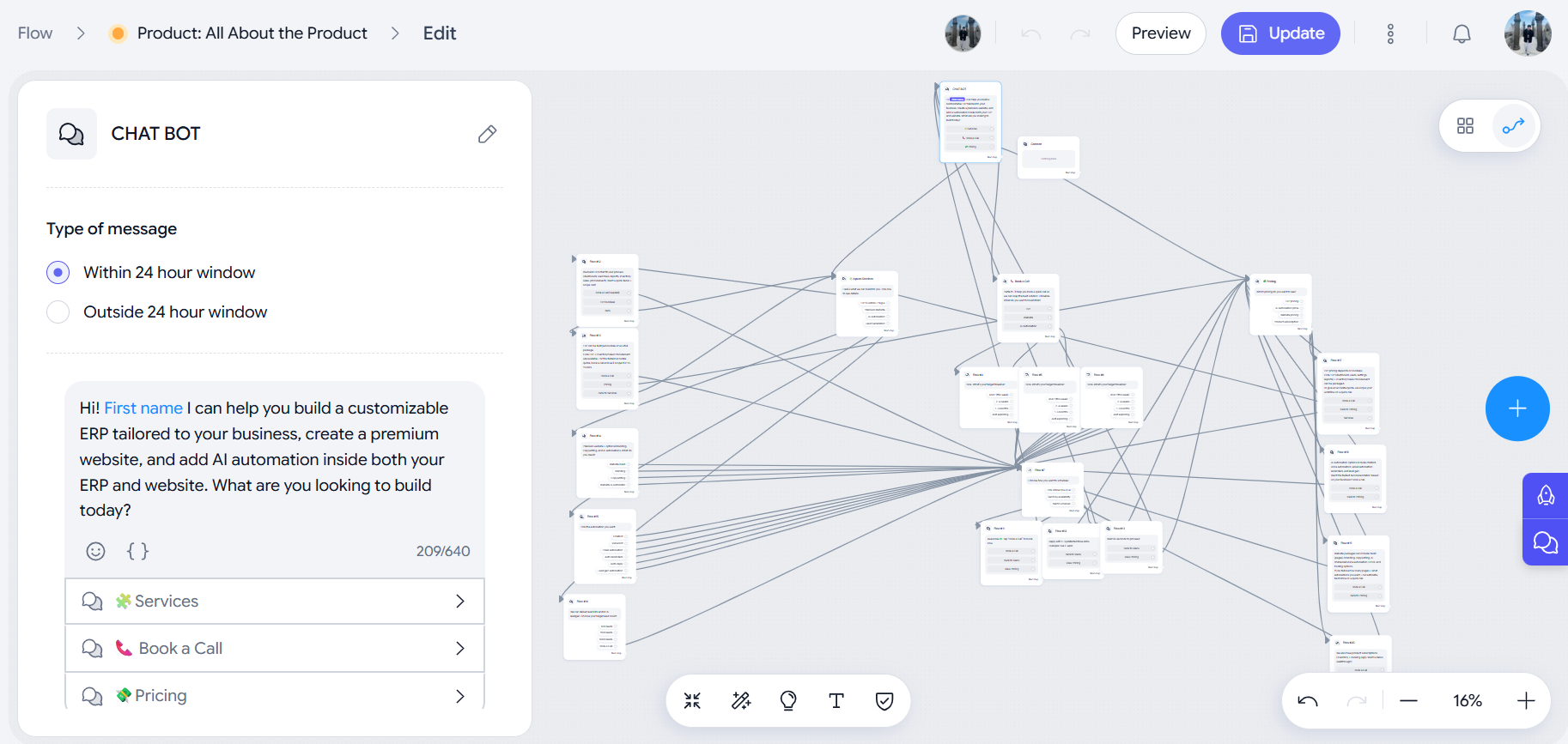 Messenger Chat Booking Flow — Botcake.io Automation