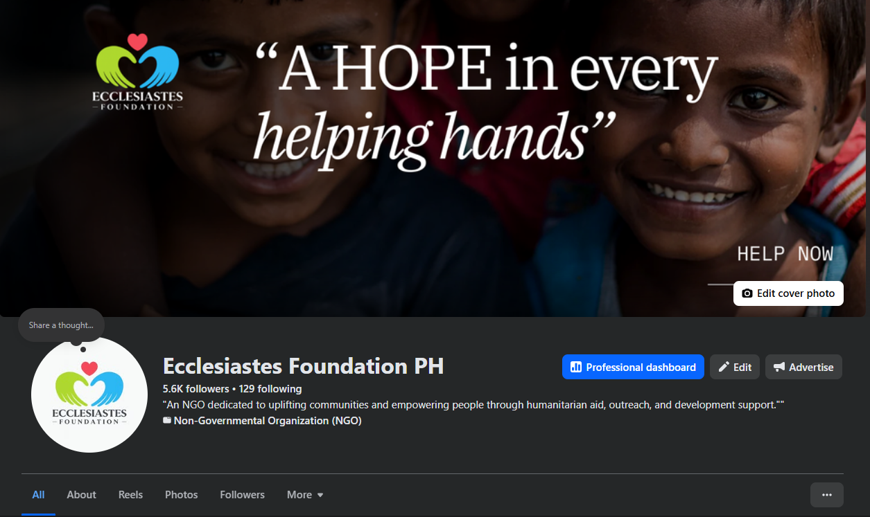 Non-Profit Organization — Facebook Page Optimization & SMM (5.6K Followers)