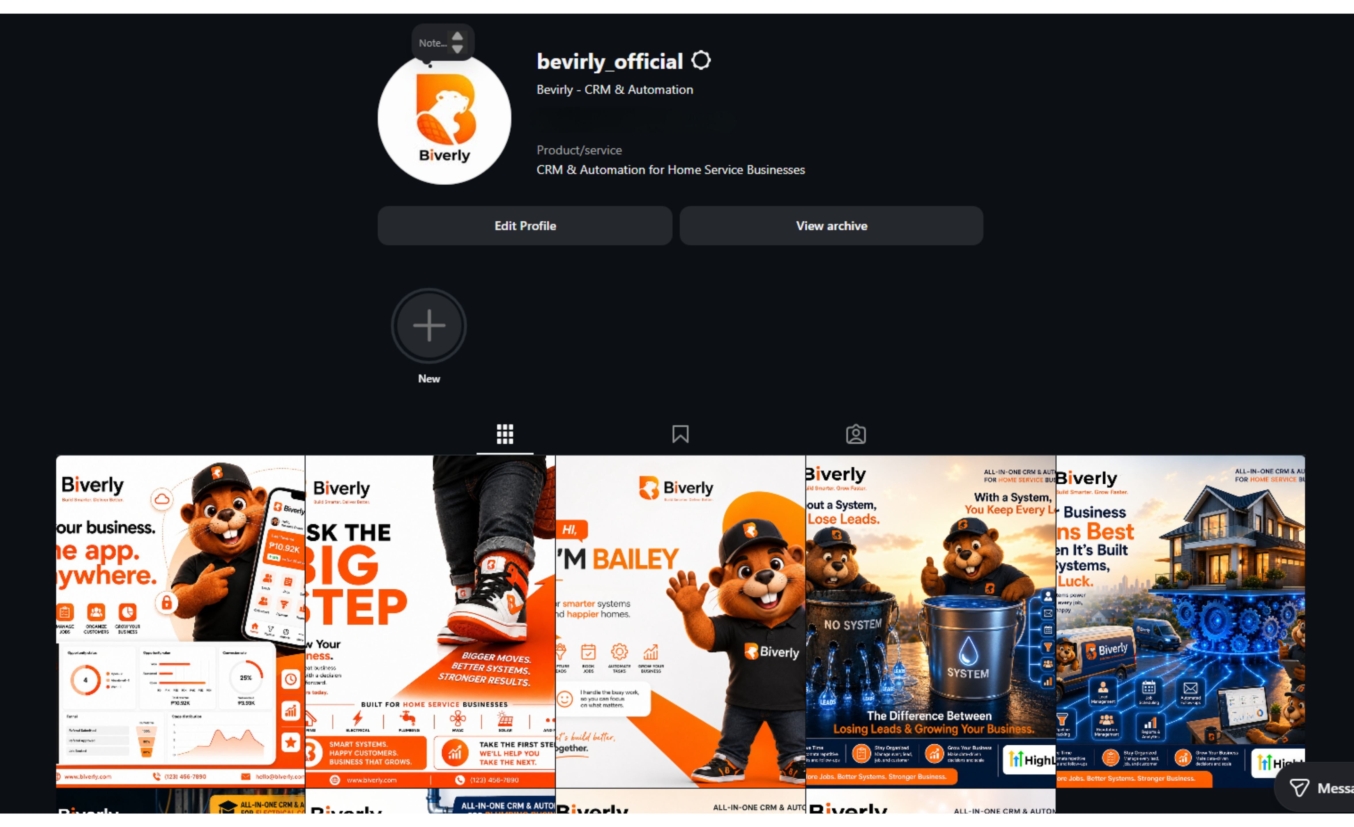 Biverly — Instagram Page Optimization & SMM