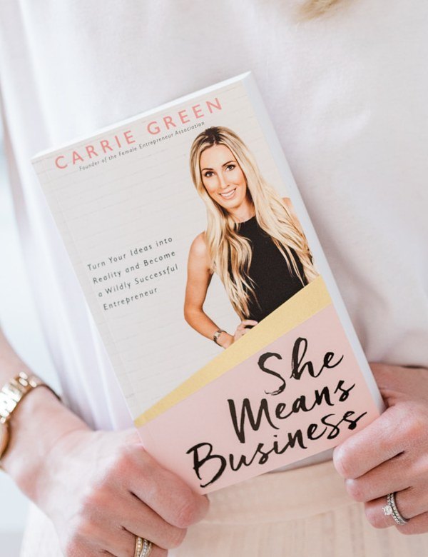 A copy of She Means Business by Carrie Green