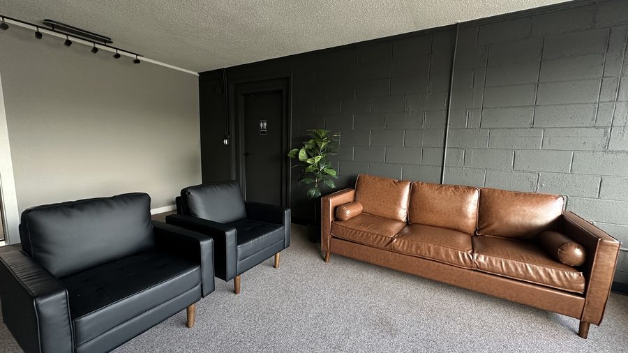 The Lounge — recording environment and collaboration space at Podforge Studios