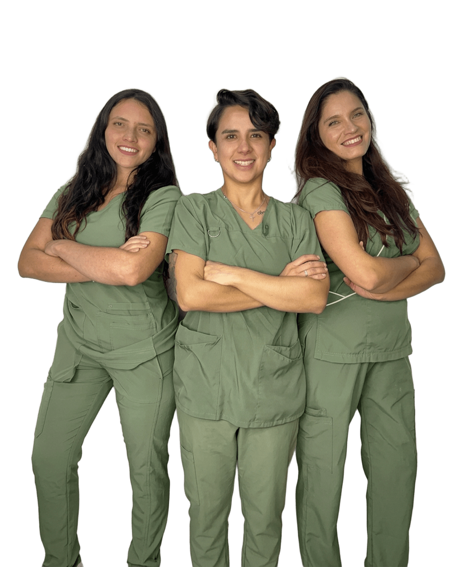 Francis, Marjorie y Angie, el equipo de Althea Fisioterapia Integral
