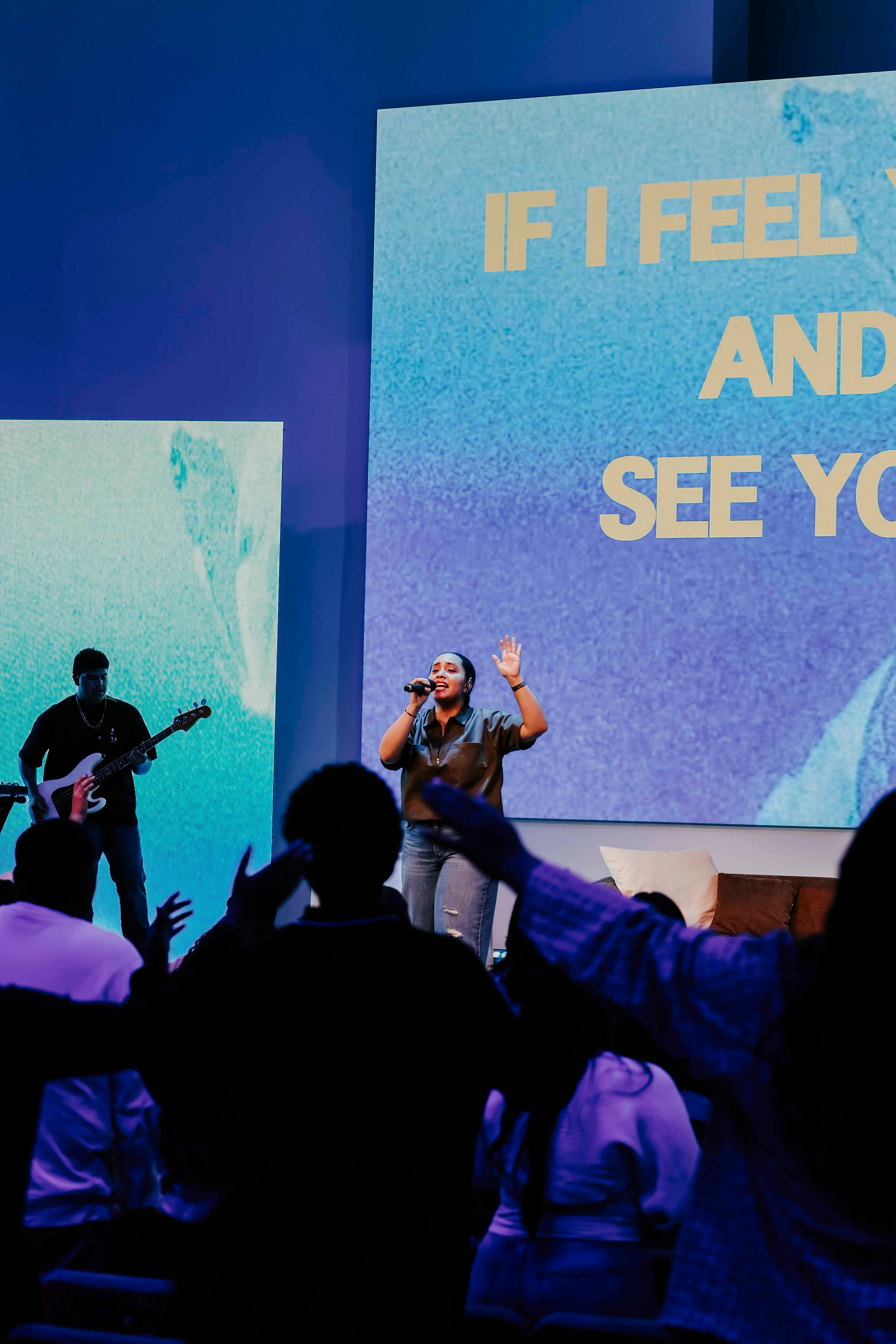 NightLife young adults worshipping together