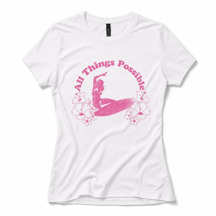 Womens Graphic Tee — Sun Surfer (White)