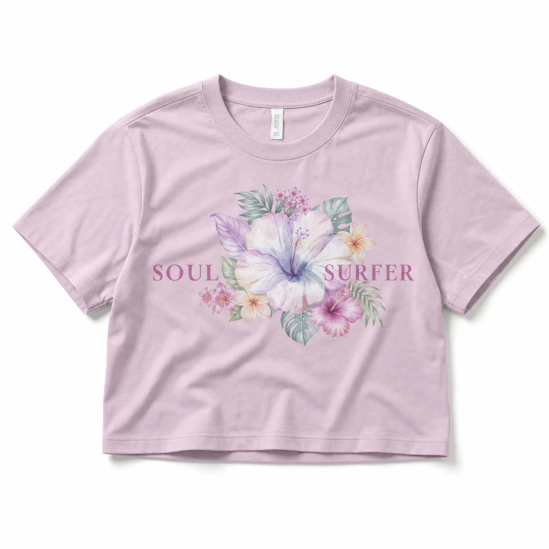 Womens Cropped Tee — Soul Surfer (Orchid)