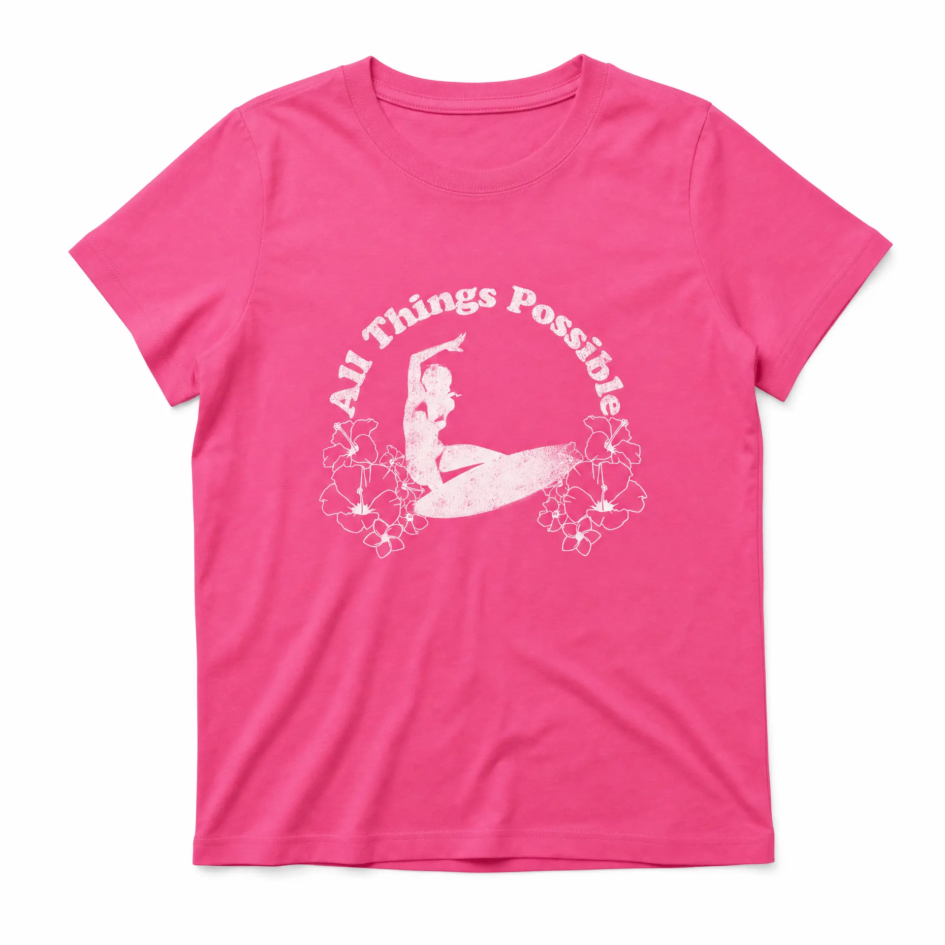 Kids Universal Tee — All Things Possible (Bright Pink)