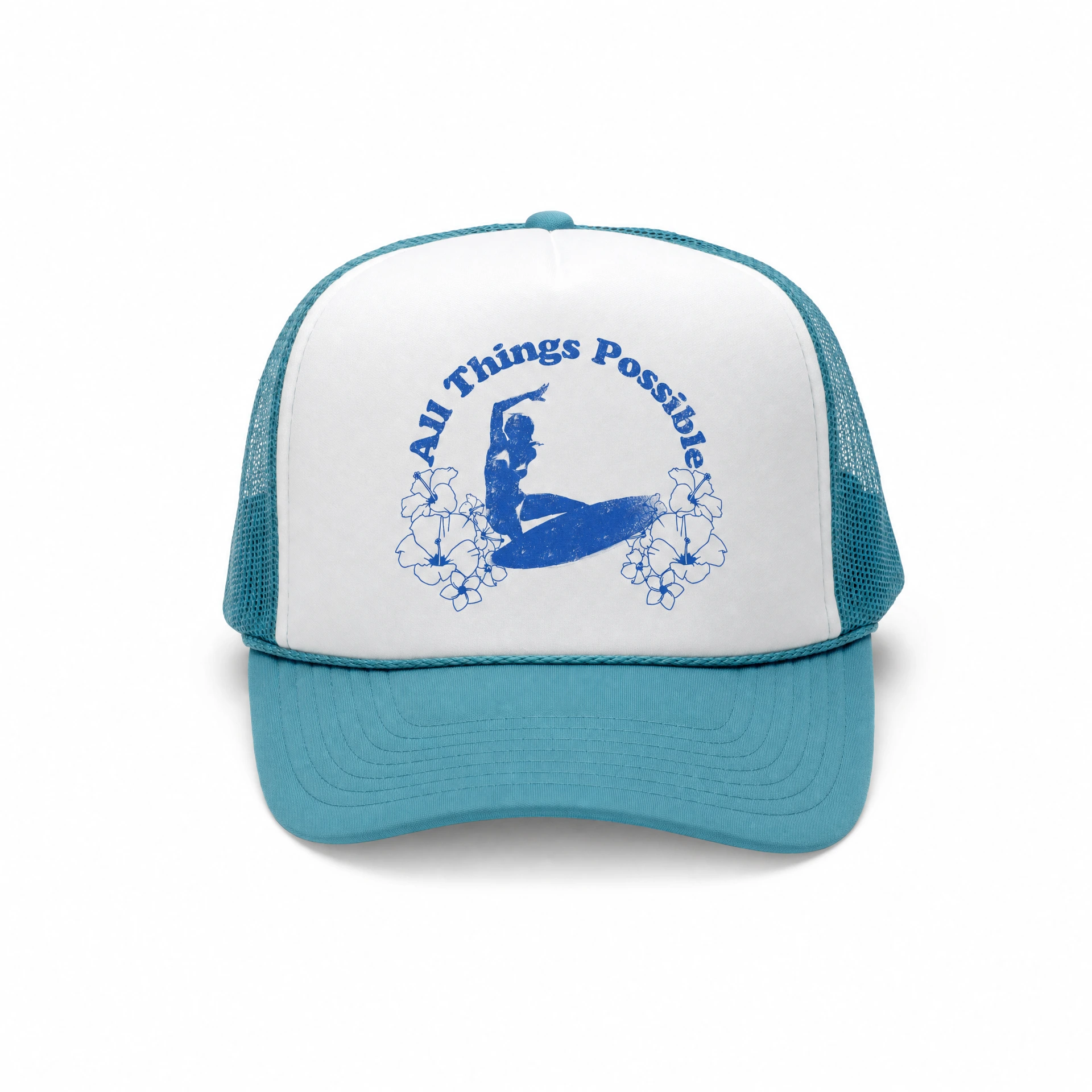 Kids Trucker Hat — All Things Possible (Turquoise)