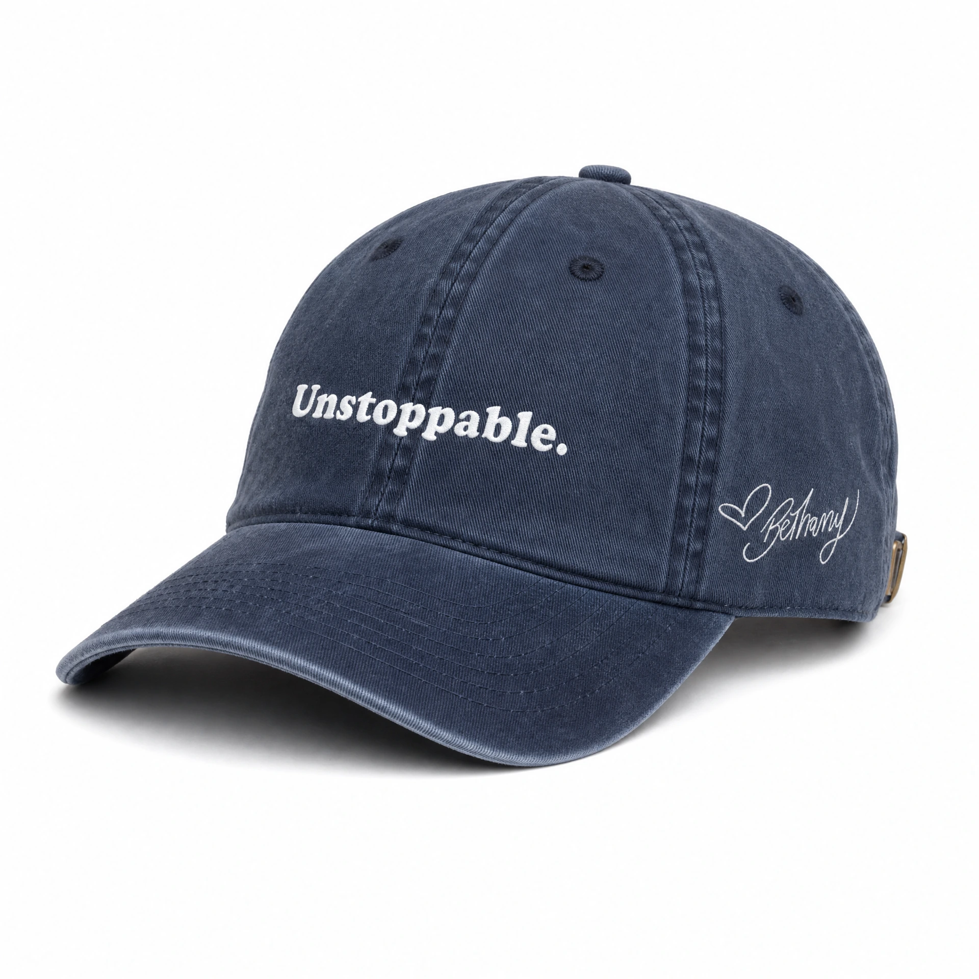 Washed Unstructured Hat — Unstoppable (Washed Navy)