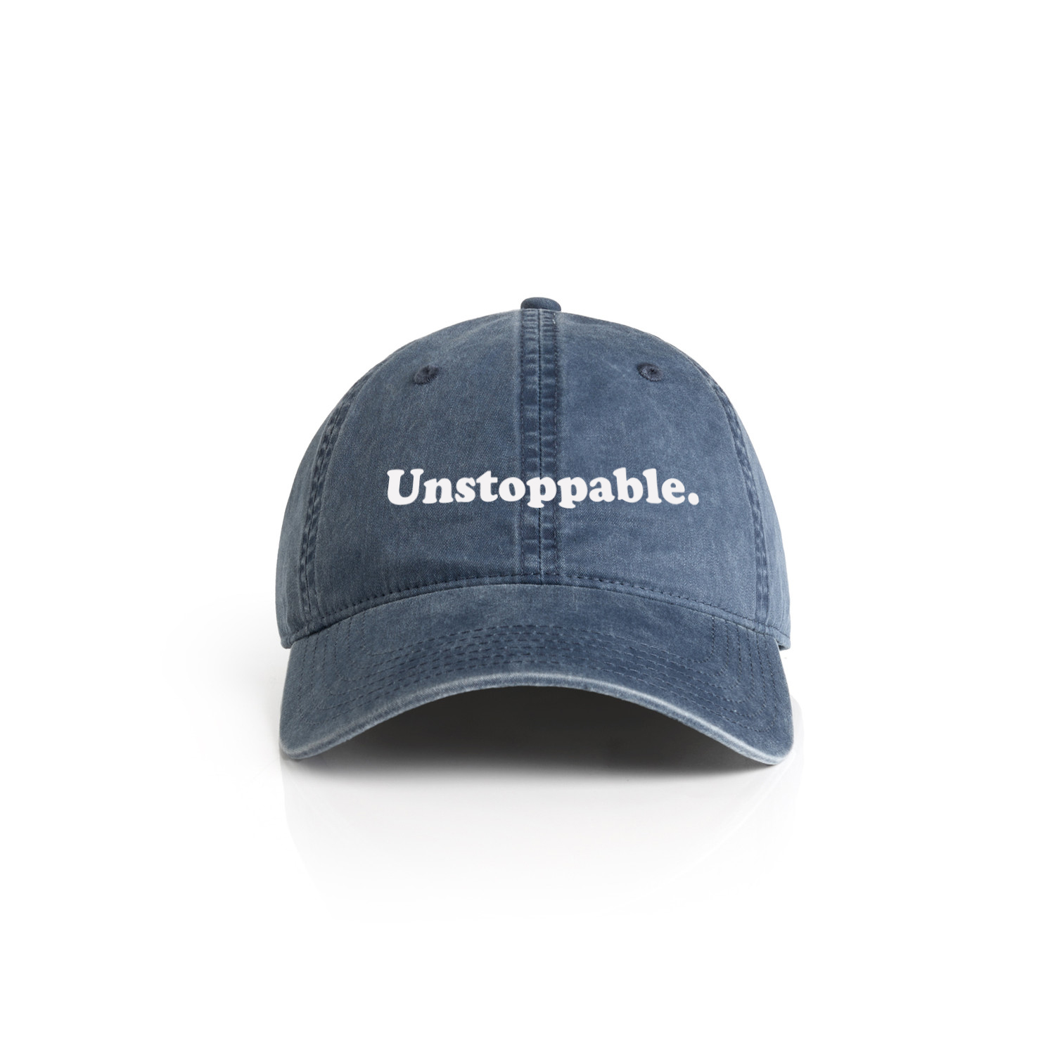 Washed Unstructured Hat — Unstoppable (Washed Navy)