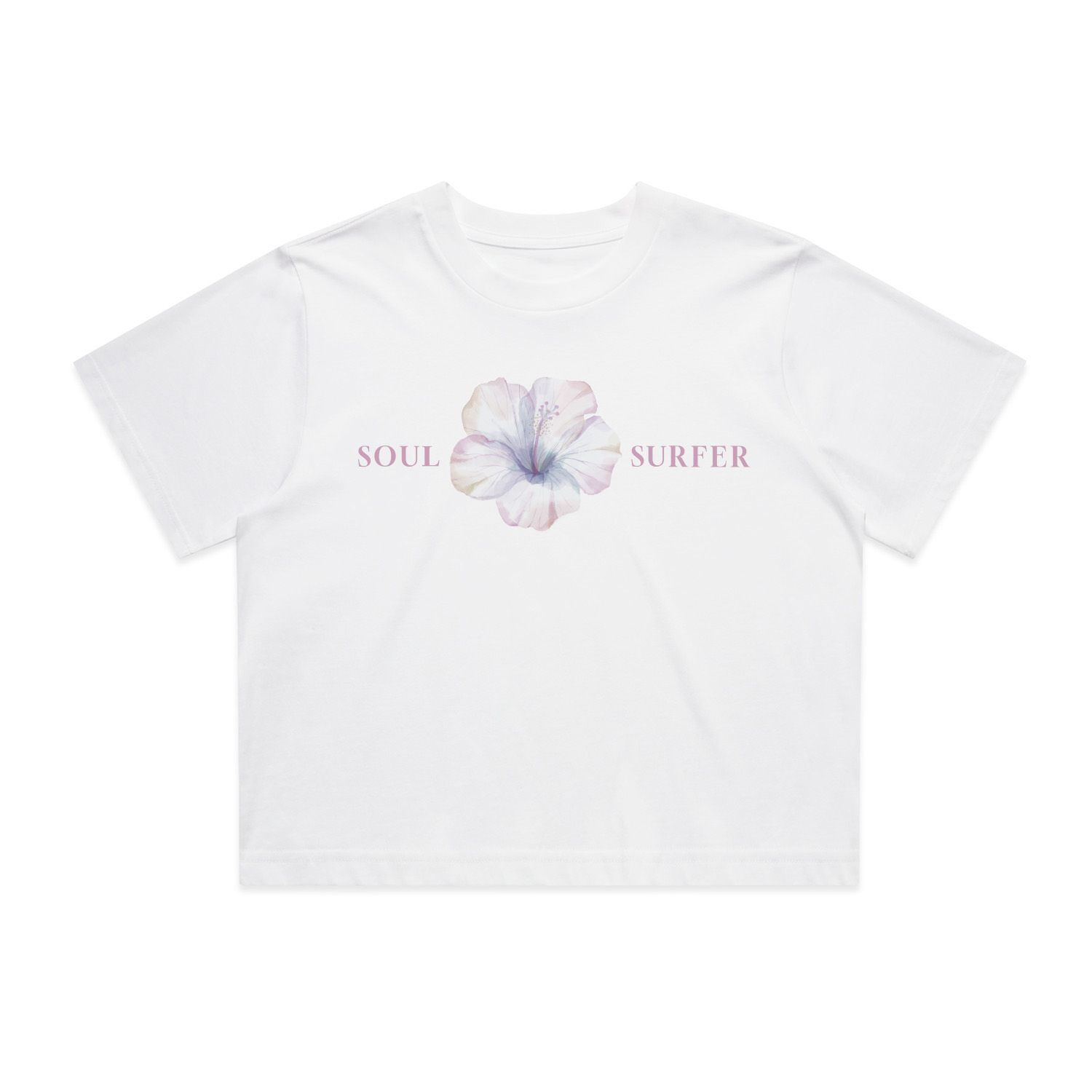 Womens Cropped Tee — Soul Surfer (White)