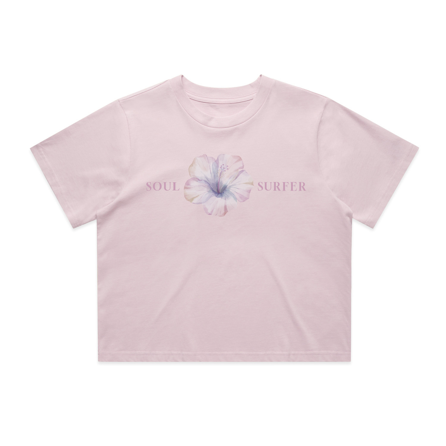 Womens Cropped Tee — Soul Surfer (Orchid)