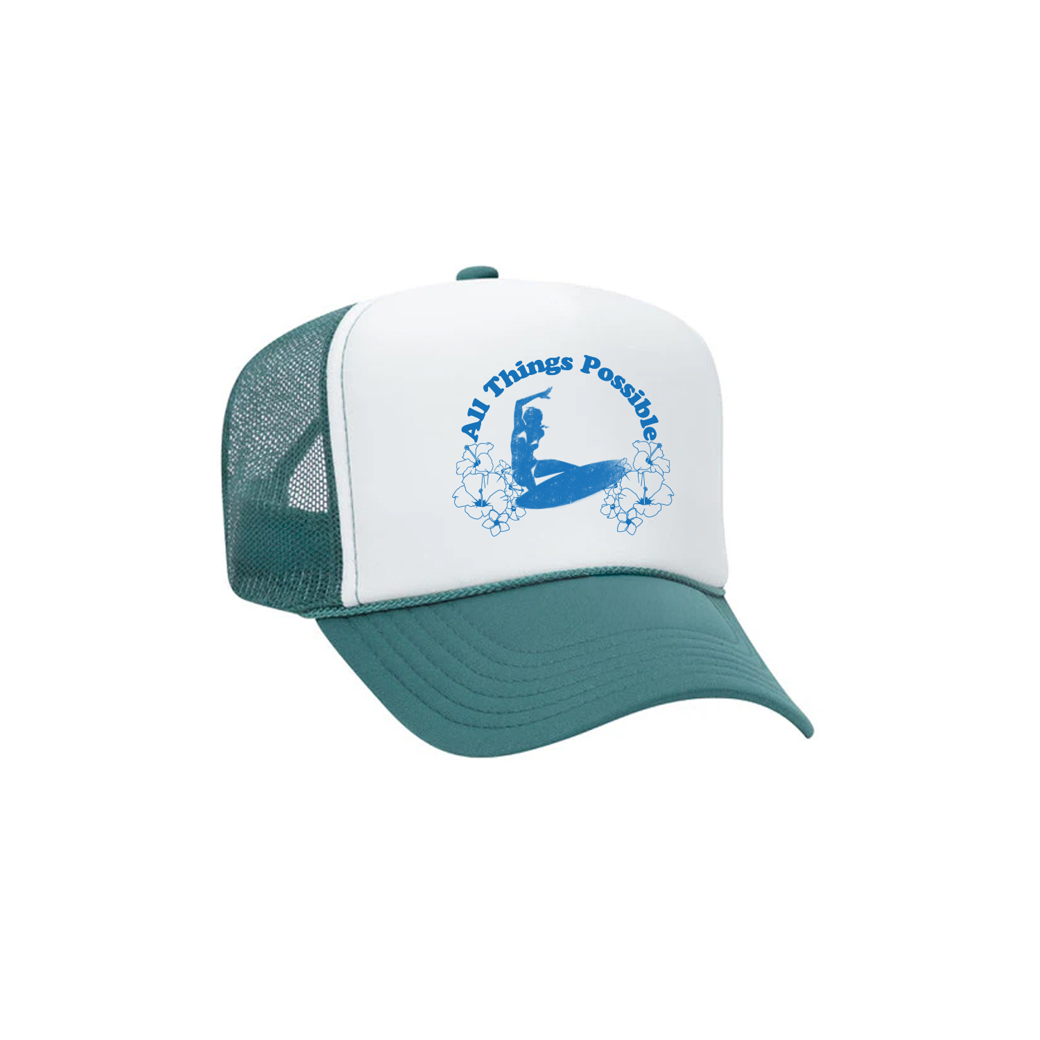 Kids Trucker Hat — All Things Possible (Turquoise)