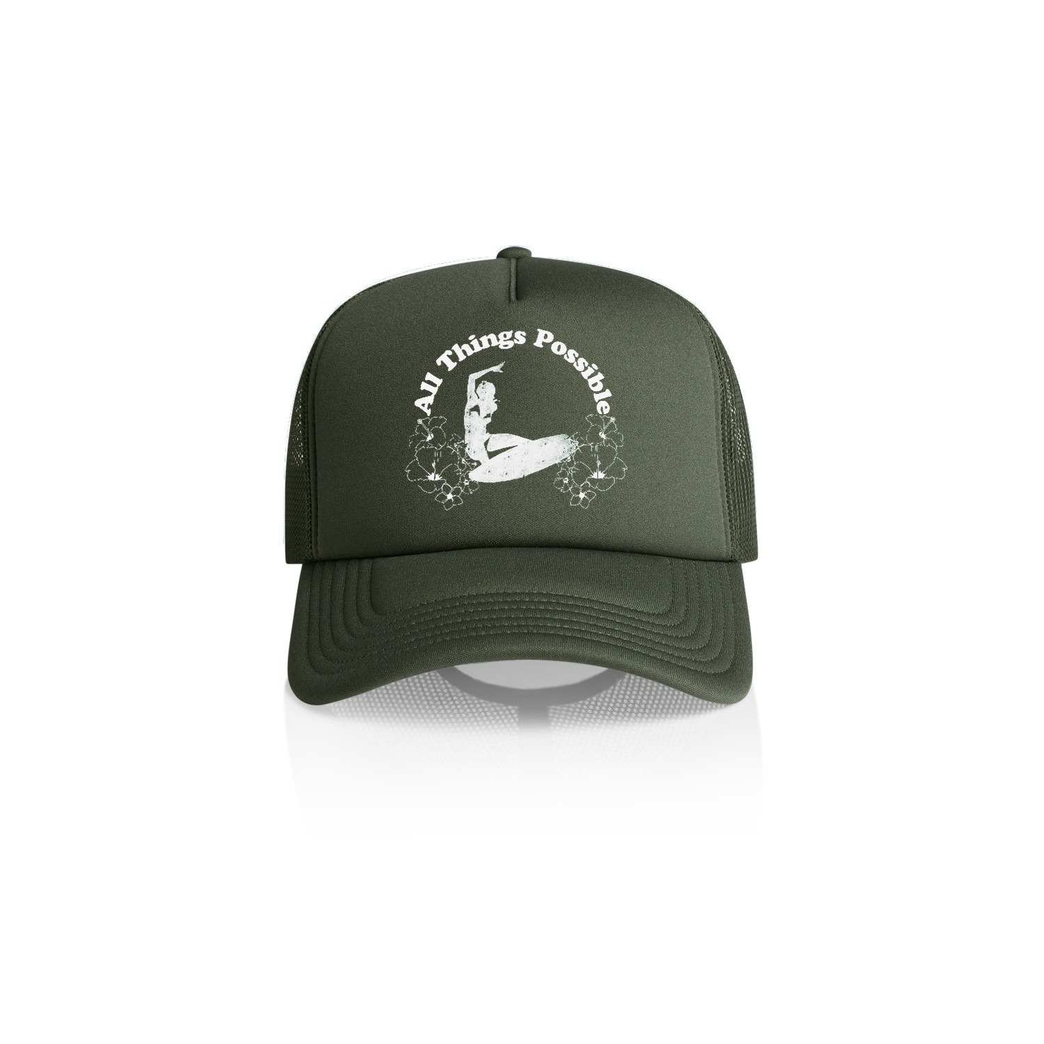Trucker Hat — All Things Possible (Cypress Green)