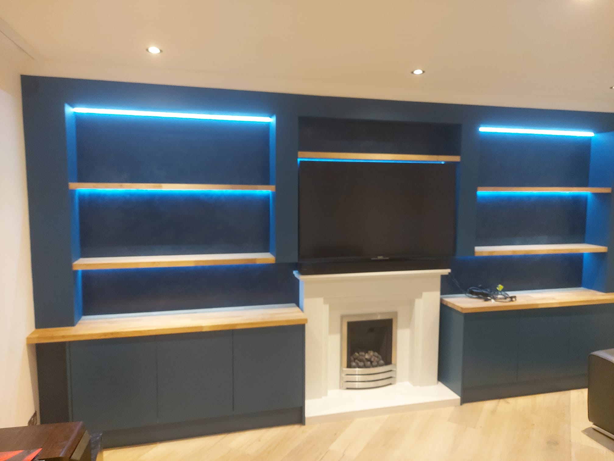 Feature fireplace wall