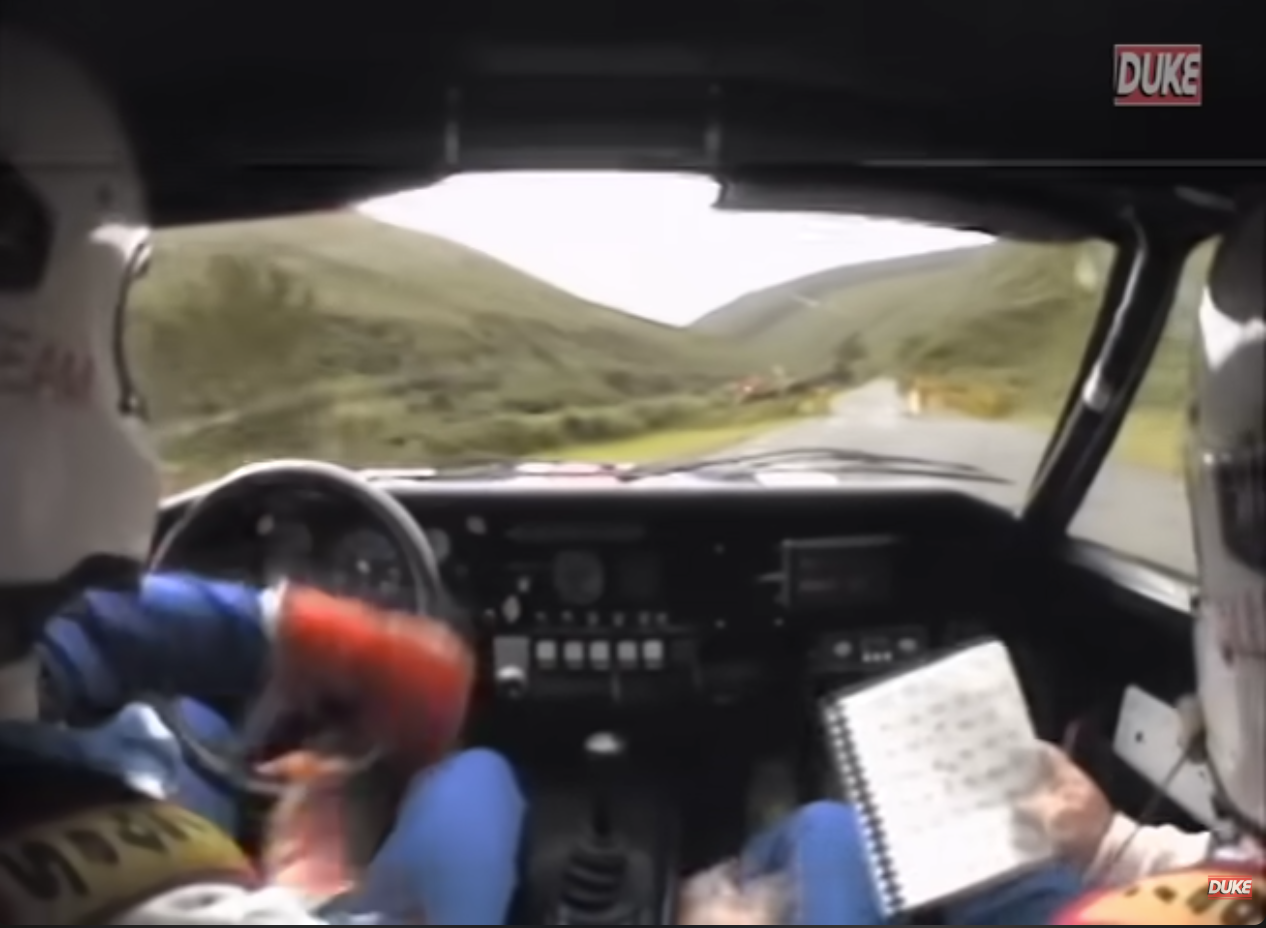 Harryman's job wasn't to describe the slide. It was to call the road before Vatanen could see it.
