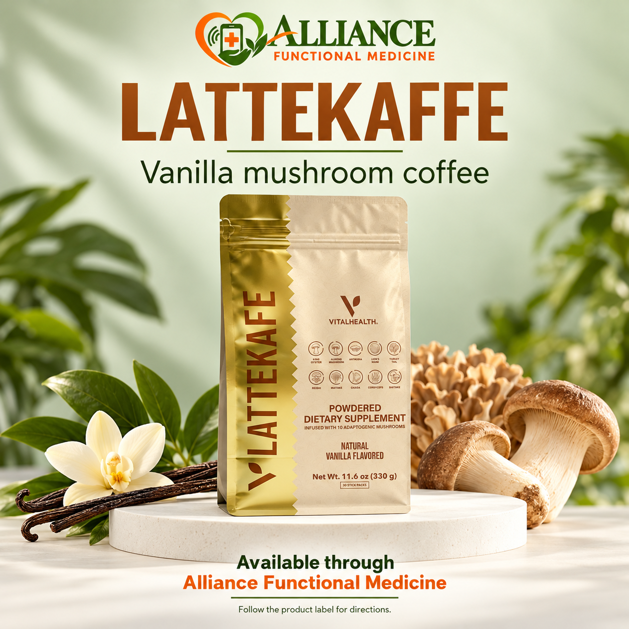 Alliance LATTEKAFFE vanilla mushroom coffee