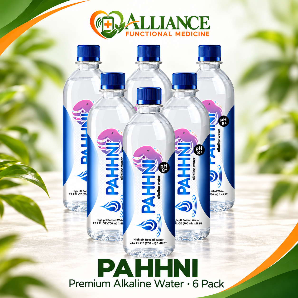 PAHHNI premium alkaline water six-pack