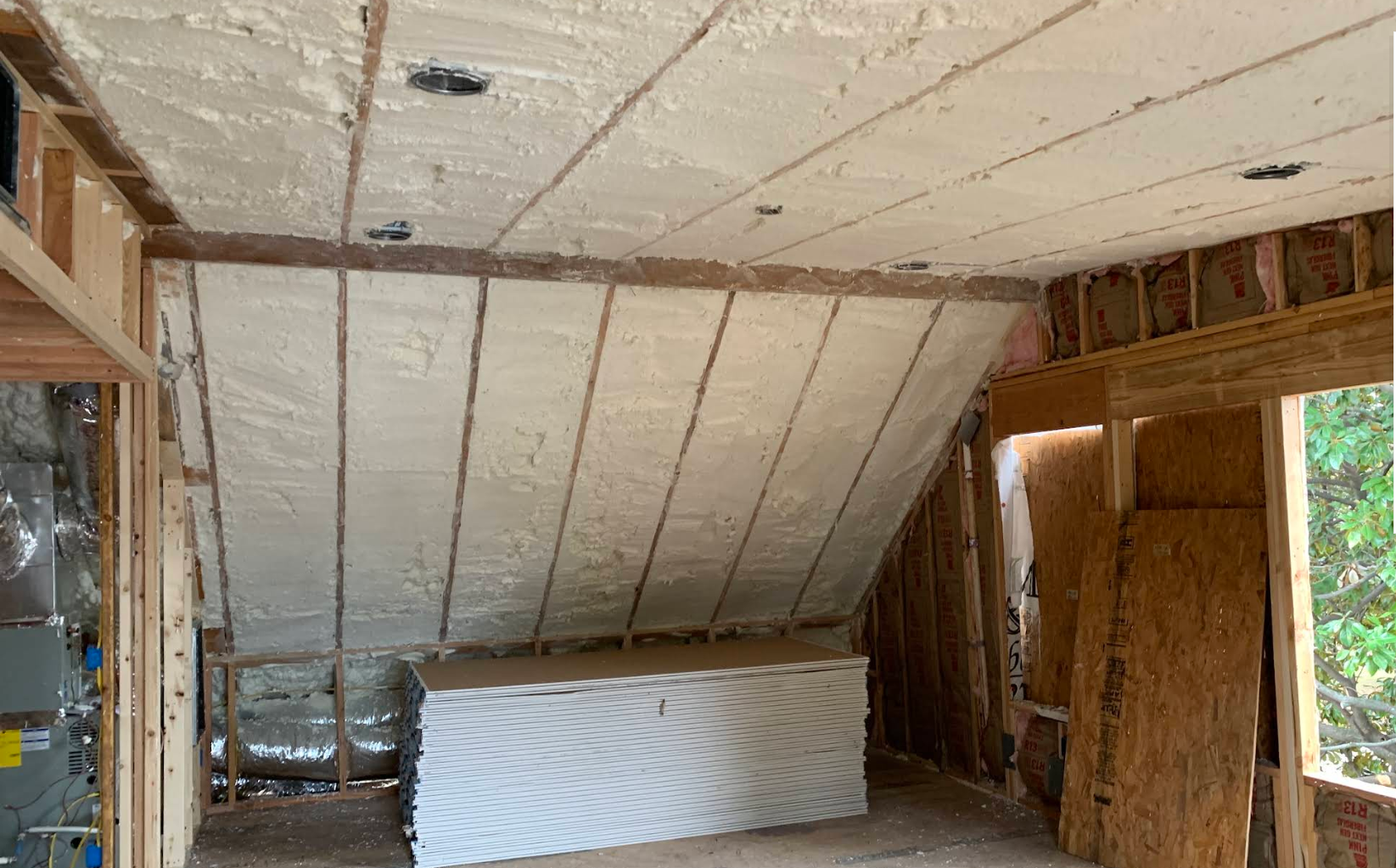 Spray foam job