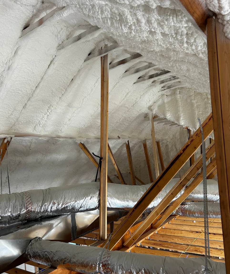 Crawl space spray foam insulation