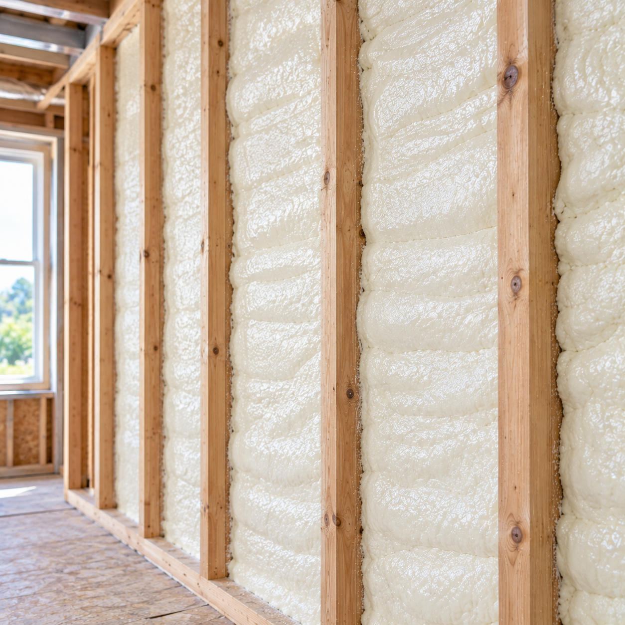 Closed cell spray foam insulation