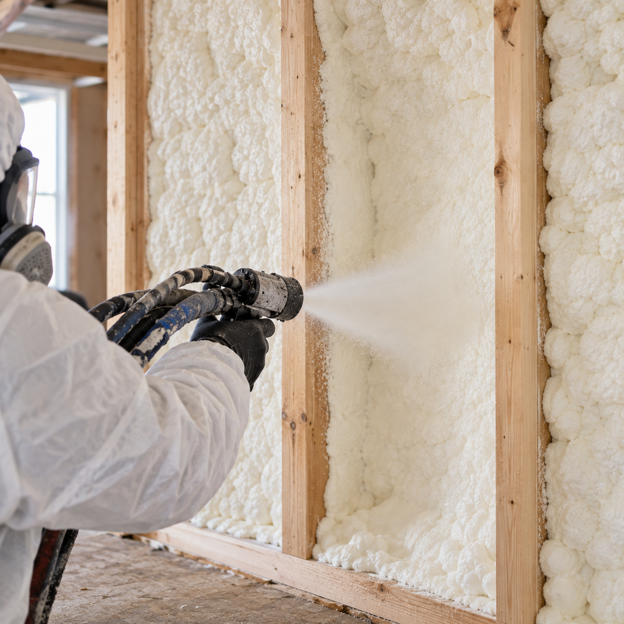 Open cell spray foam insulation