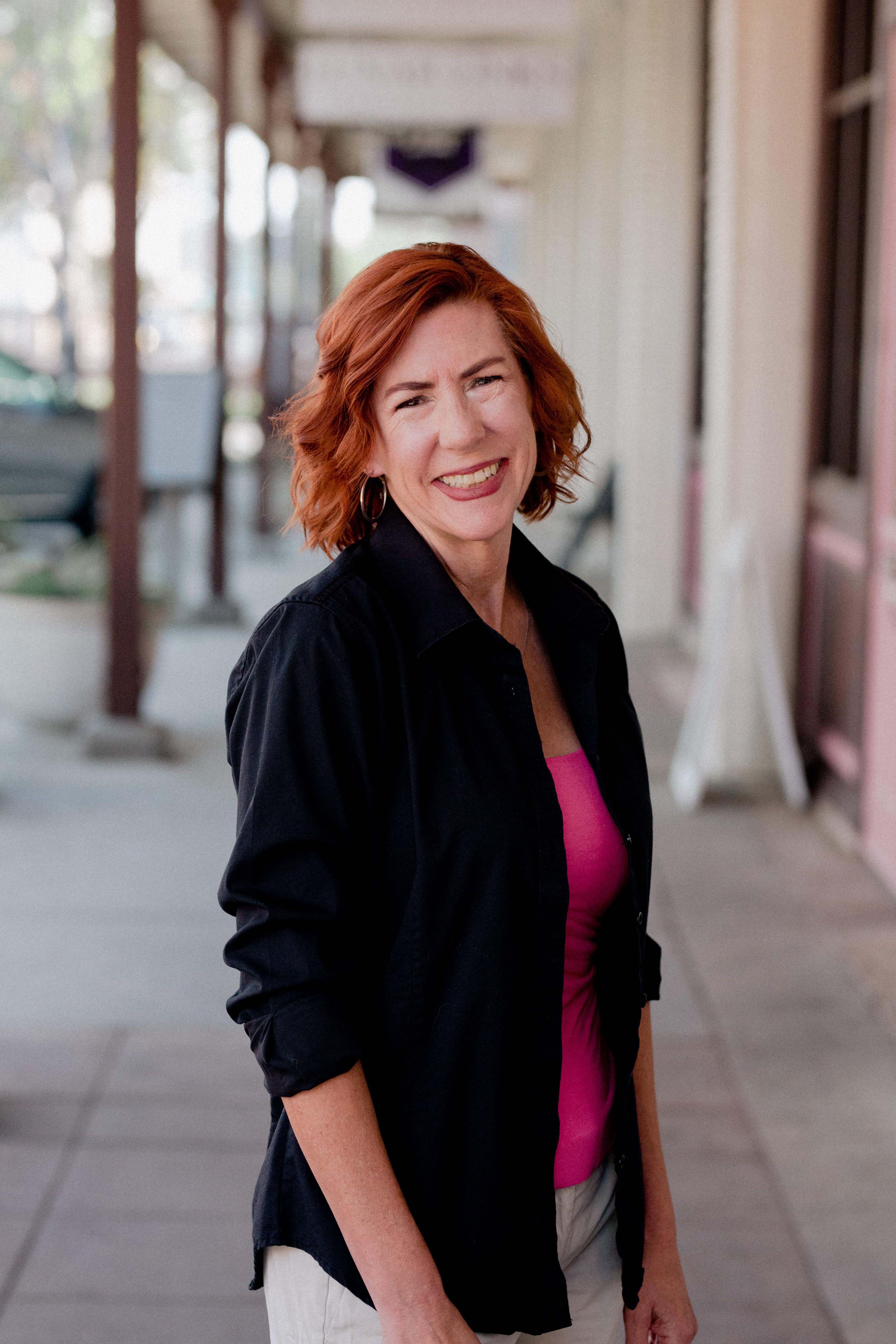 Monica Goodpaster, financial consultant in Roseville, California, smiling in a black jacket