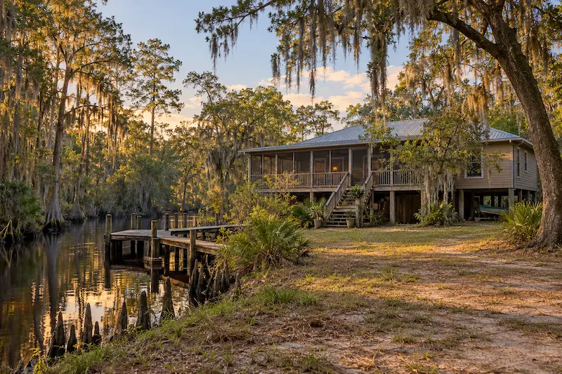 Typical waterfront home on Black Creek near Middleburg, Clay County, FL