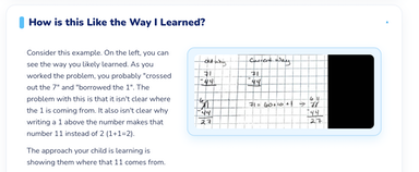 Screenshot of the beginning of a "How is this like the way I learned" section which has text on the left and images on the right. Screenshot of the beginning of a "How is this like the way I learned" section which has text on the left and images on the right.
