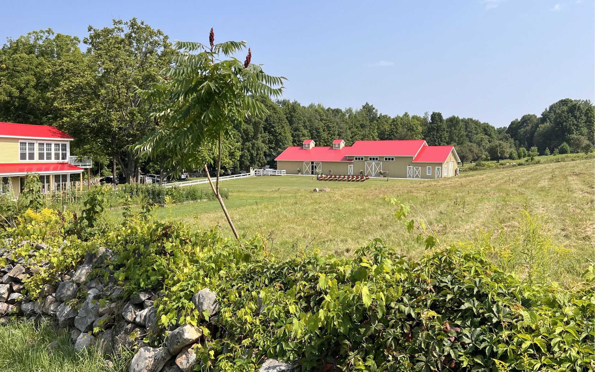 The event barn and lawn at The Barns at Edgemont Inn
